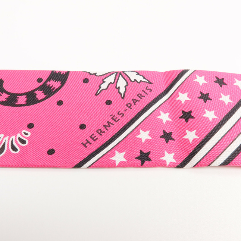 HERMES 絲質Twilly絲巾-4