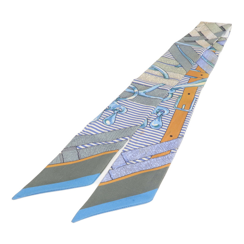 HERMES 絲質Twilly絲巾-1