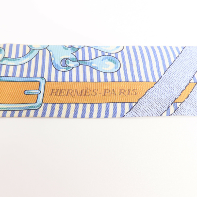 HERMES 絲質Twilly絲巾-4