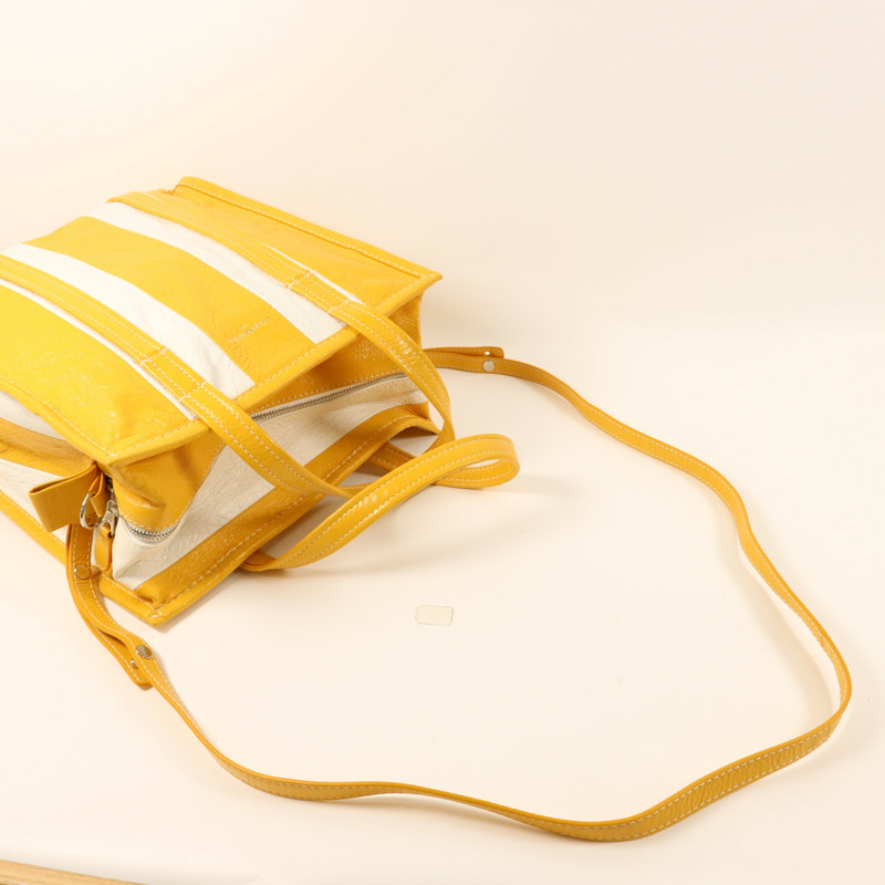 BALENCIAGA 牛皮皮革Bazar Shopper銀扣手挽肩背兩用袋-7