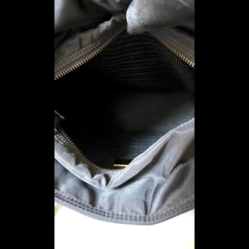 【LA LUNE】稀有古董包 Prada黑金色鏈子托特包 側背包 斜背包 單肩包 中古包-6