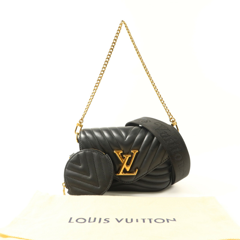 LOUIS VUITTON 牛皮皮革New Wave金扣手挽鏈帶肩背兩用袋-9