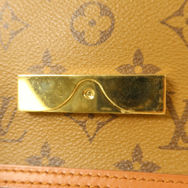 LOUIS VUITTON Monogram Reverse Dauphine Chain Wallet金扣鏈帶肩背袋-9