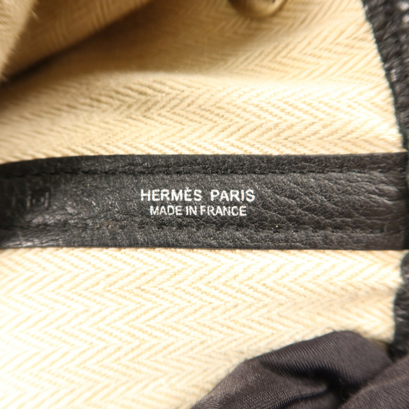 HERMES Negonda皮革GardenParty PM銀扣手挽袋-5