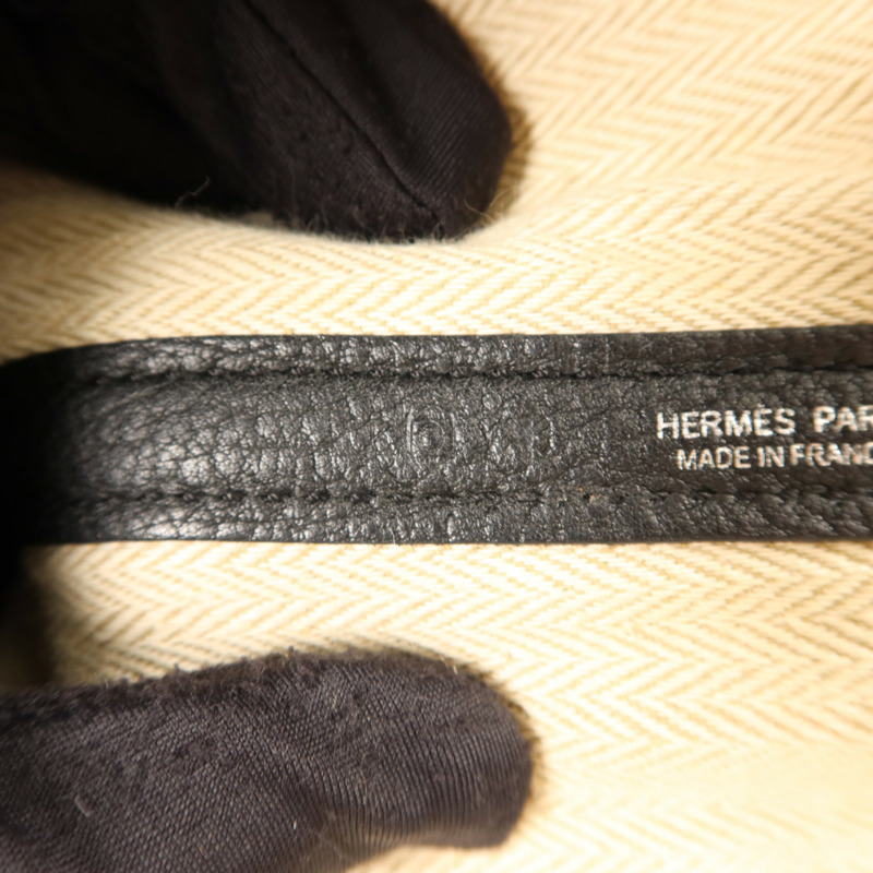 HERMES Negonda皮革GardenParty PM銀扣手挽袋-6