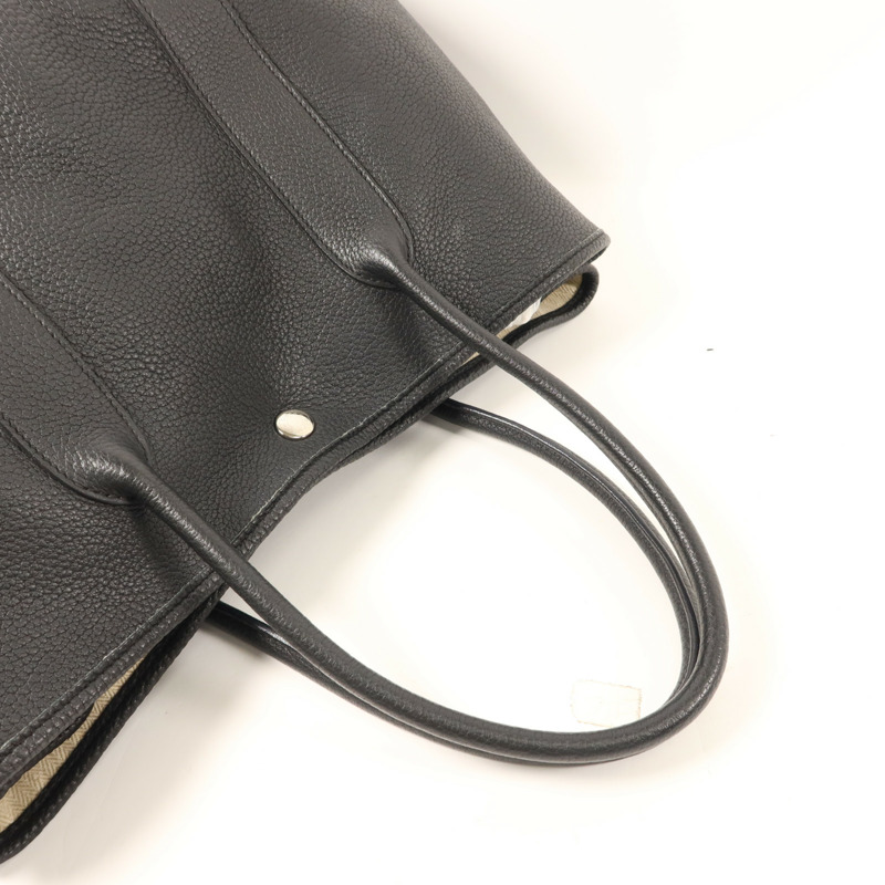 HERMES Negonda皮革GardenParty PM銀扣手挽袋-7