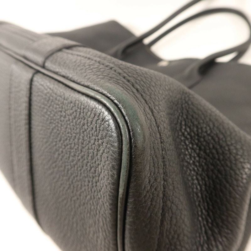 HERMES Negonda皮革GardenParty PM銀扣手挽袋-11