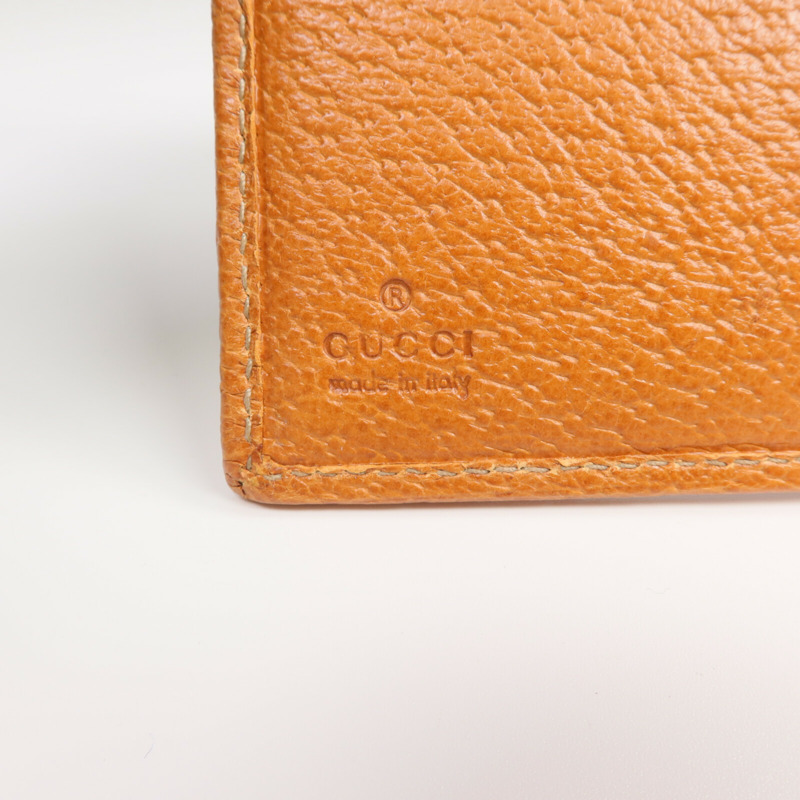GUCCI 帆布/皮革Wallet金扣錢包-7