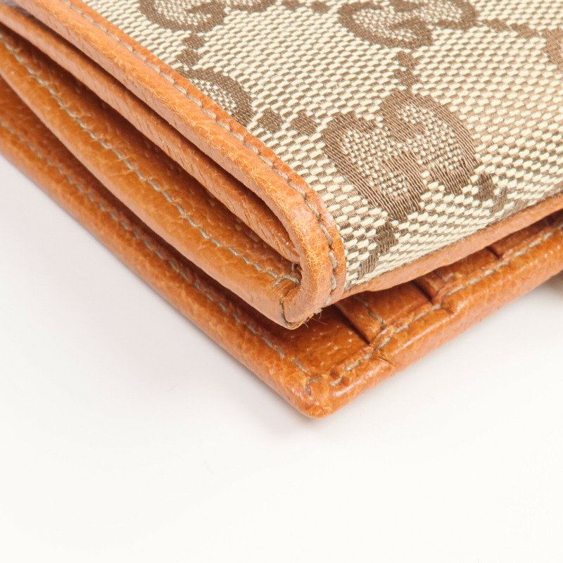 GUCCI 帆布/皮革Wallet金扣錢包-11