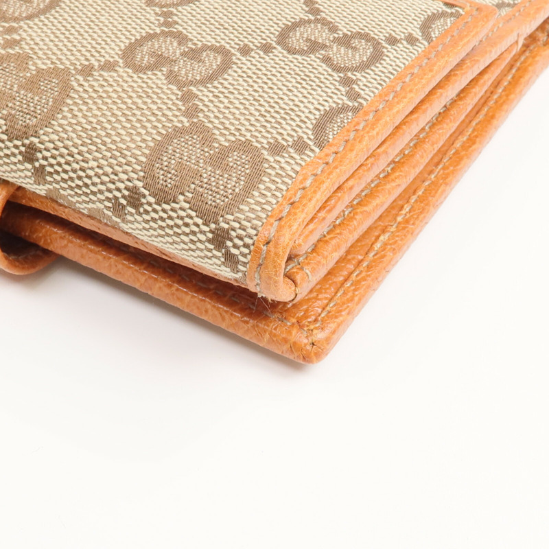 GUCCI 帆布/皮革Wallet金扣錢包-12