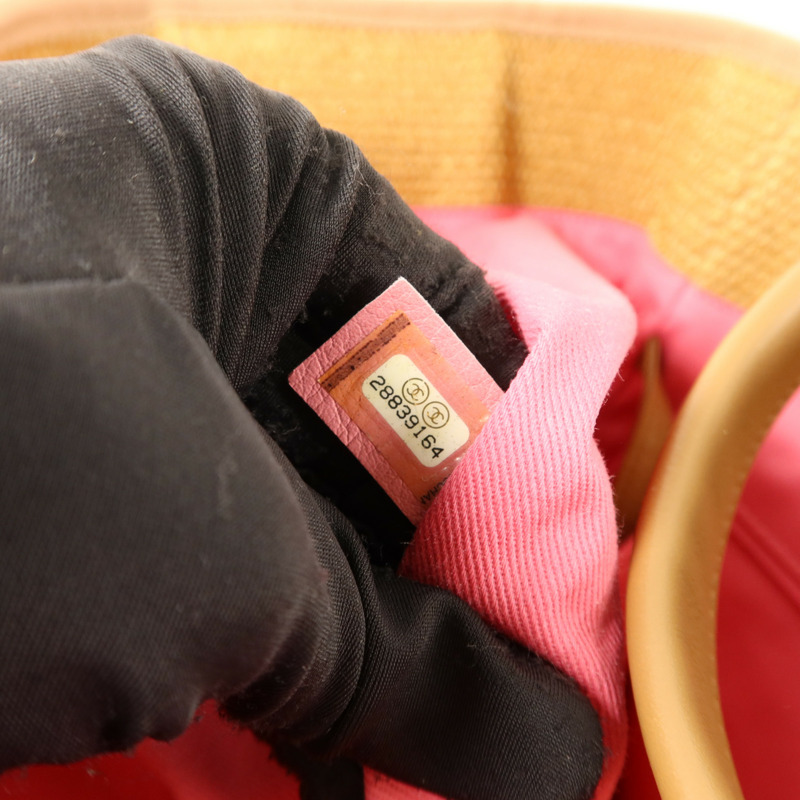 CHANEL Raffia Striped Straw Raffia Deauville Tote金扣手挽肩背兩用袋-6