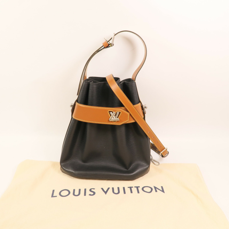LOUIS VUITTON Epi Twist Bucket銀扣手挽肩背兩用袋-8