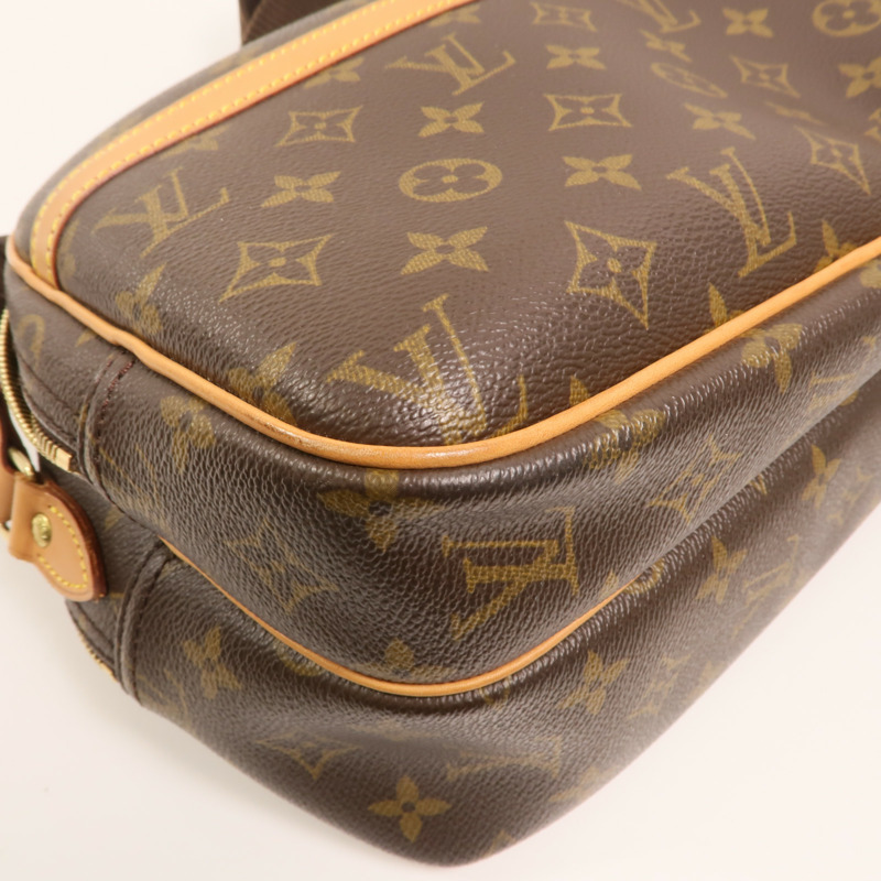 LOUIS VUITTON Monogram Reporter PM金扣肩背袋-10