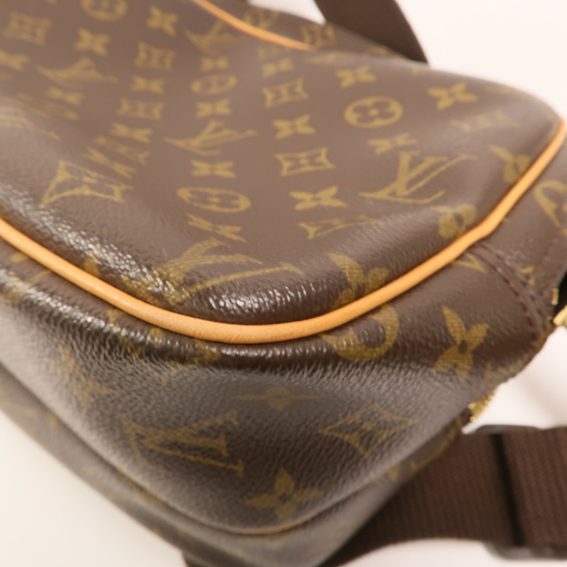 LOUIS VUITTON Monogram Reporter PM金扣肩背袋-11