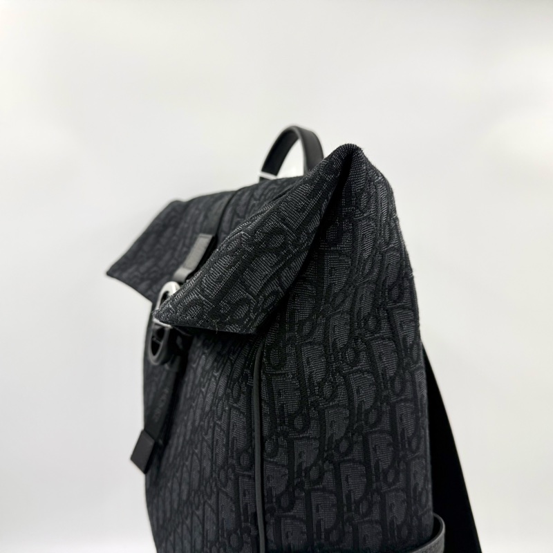 Dior8全新✨黑緹花捲蓋後背包1ESBA216YKY03EU-7