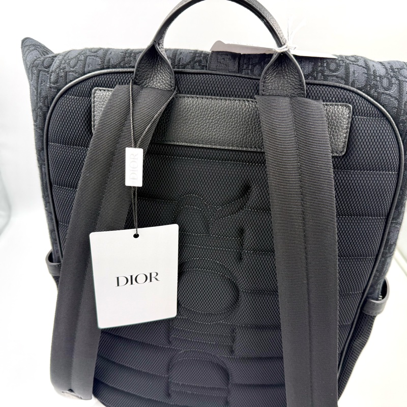 Dior8全新✨黑緹花捲蓋後背包1ESBA216YKY03EU-12