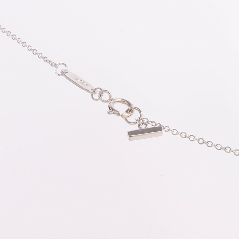 TIFFANY＆CO 18K白金T Smile Necklace鑽石項鍊-4