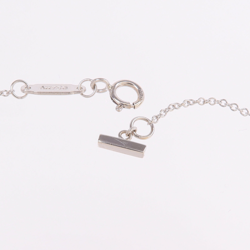 TIFFANY＆CO 18K白金T Smile Necklace鑽石項鍊-5