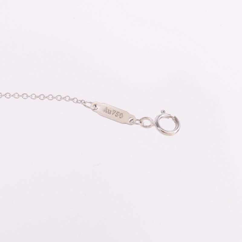 TIFFANY＆CO 18K白金T Smile Necklace鑽石項鍊-7
