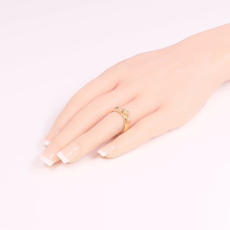 HERMES 18K玫瑰金Collier de chien Ring戒指US#5.75-8