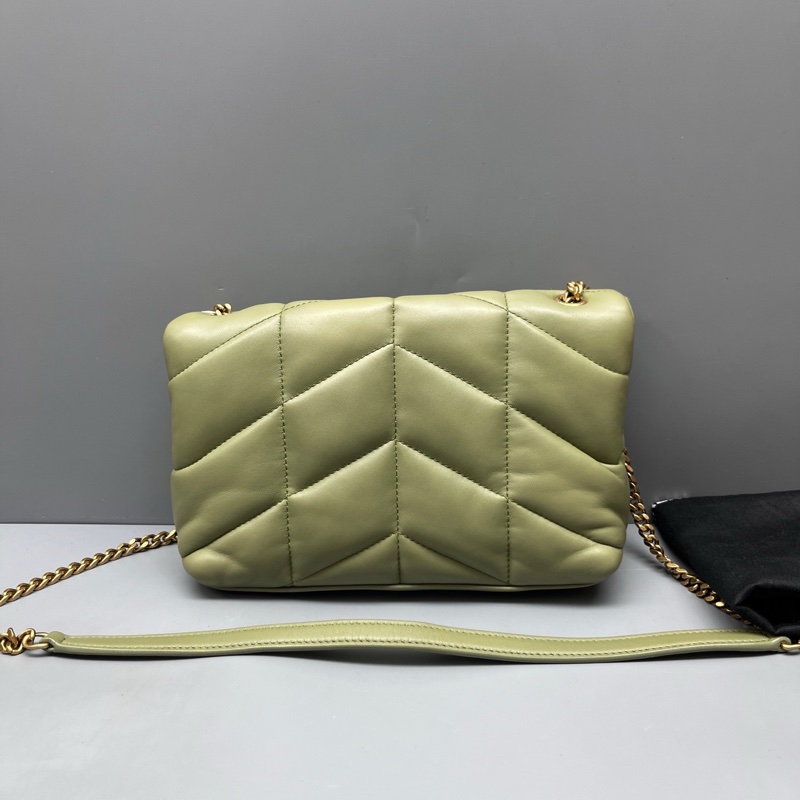 97新 YSL薄荷綠Puffer泡芙鏈條包-1