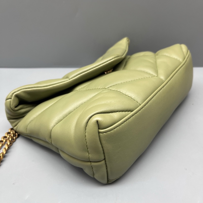97新 YSL薄荷綠Puffer泡芙鏈條包-3