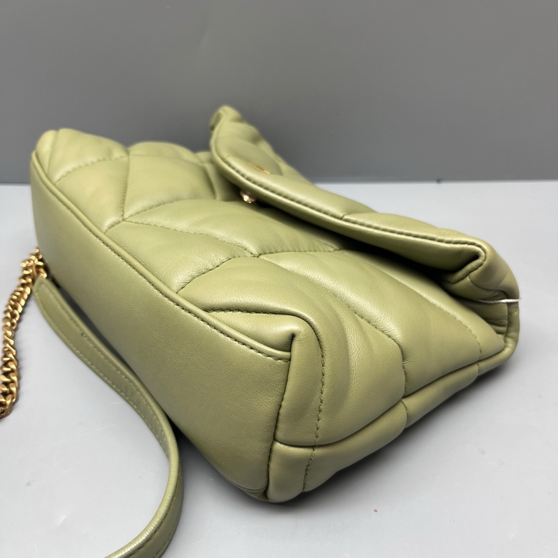 97新 YSL薄荷綠Puffer泡芙鏈條包-4