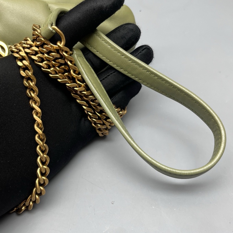 97新 YSL薄荷綠Puffer泡芙鏈條包-5