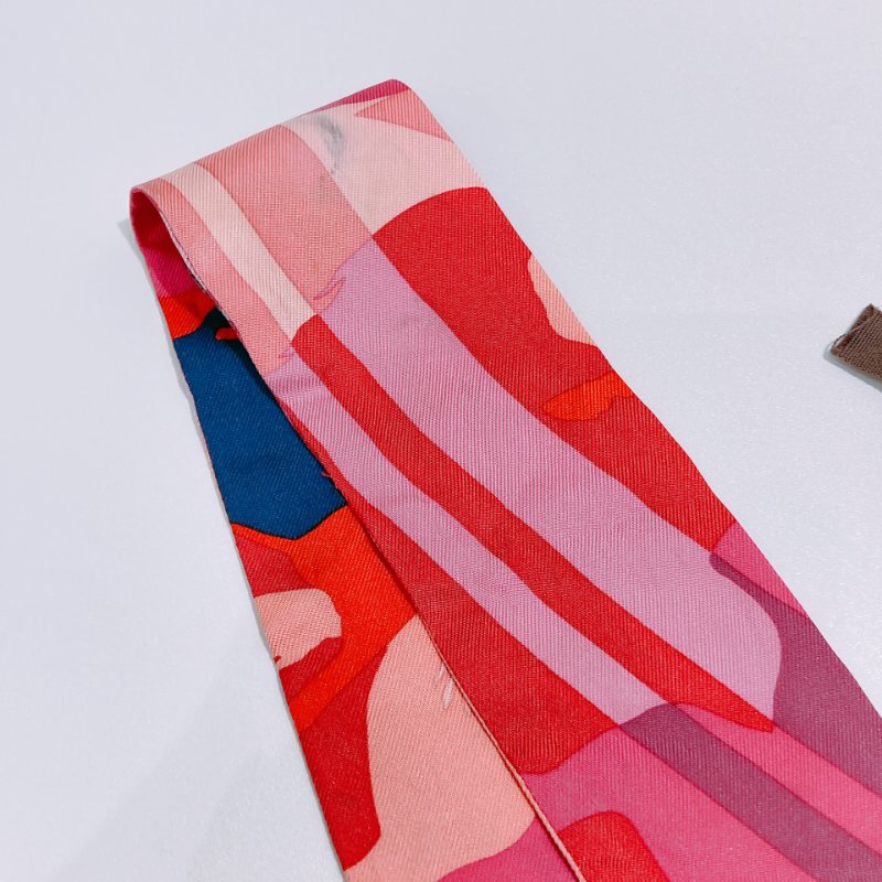 TW4769    Hermes 愛馬仕 絲巾 Horse Cheval Bandeau Scarf Pink-9