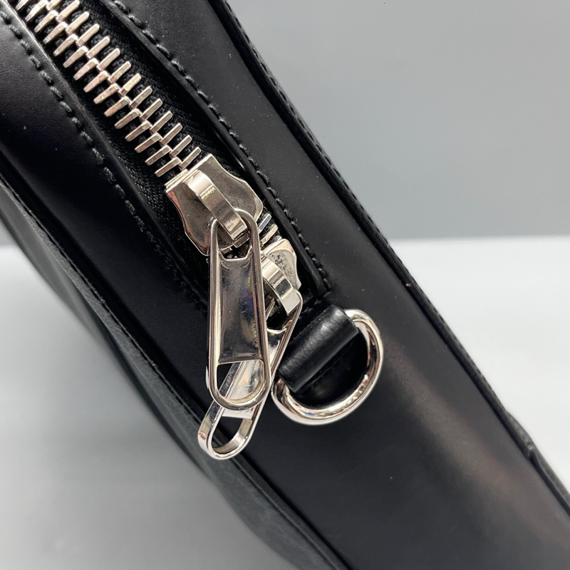 GUCCI 98新 黑花拼皮公文手提包 無肩帶  無附件-6