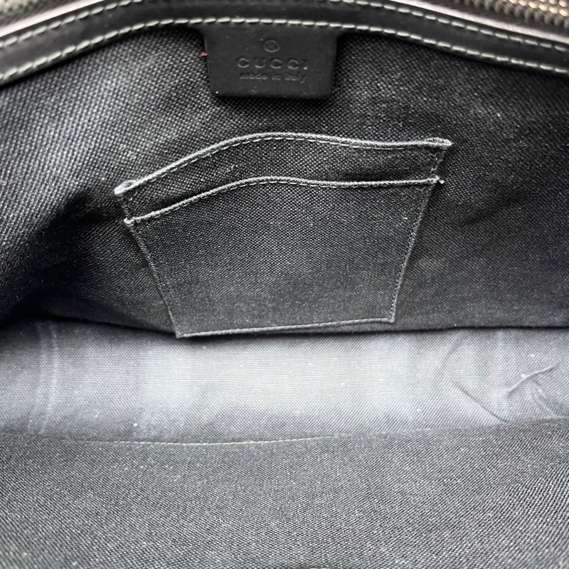 GUCCI 98新 黑花拼皮公文手提包 無肩帶  無附件-10