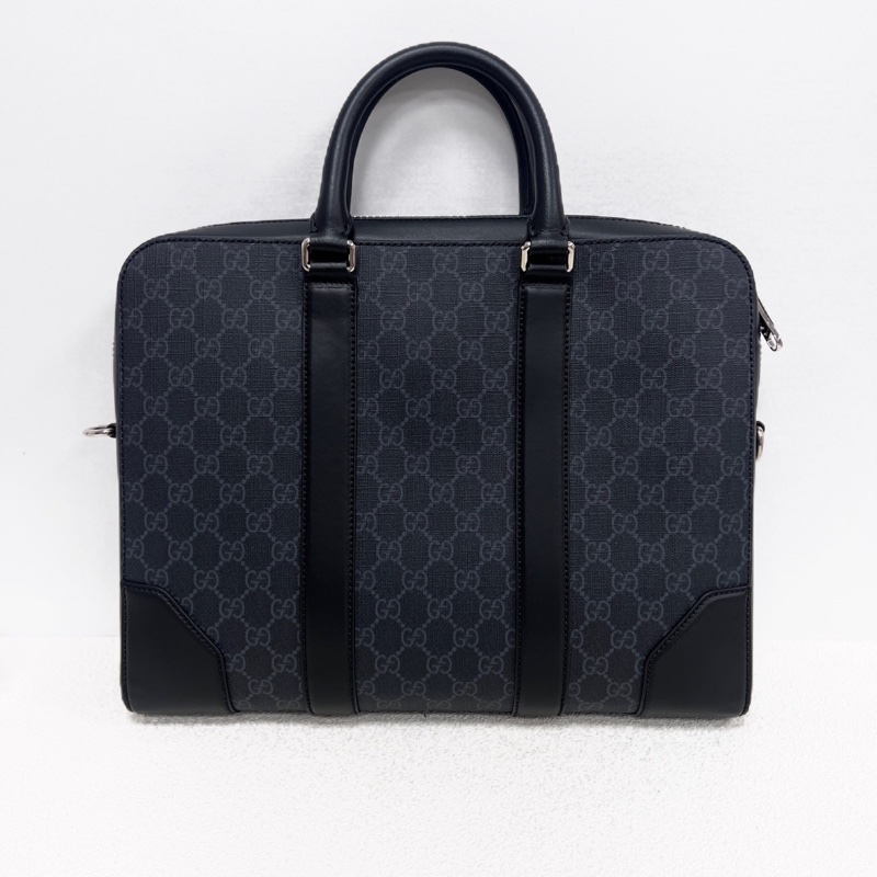 97新Gucci古馳黑色老花公文包 黑標035-1