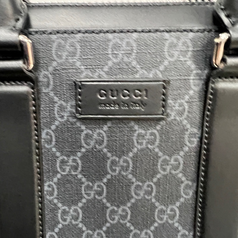 97新Gucci古馳黑色老花公文包 黑標035-8