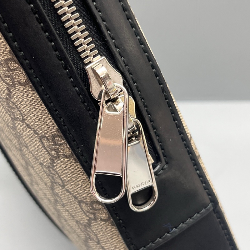 GUCCI 98新 老花拼皮公文包 尺寸36*28 無附件-6