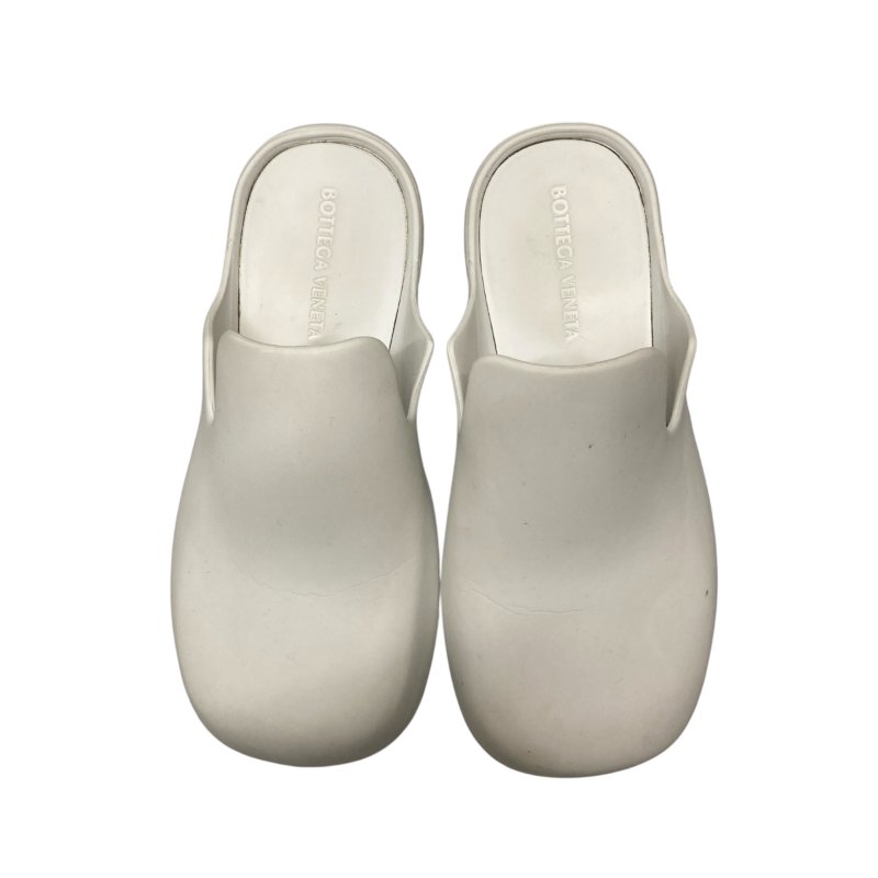BOTTEGA VENETA 厚底矽膠拖鞋 白色 35號-2