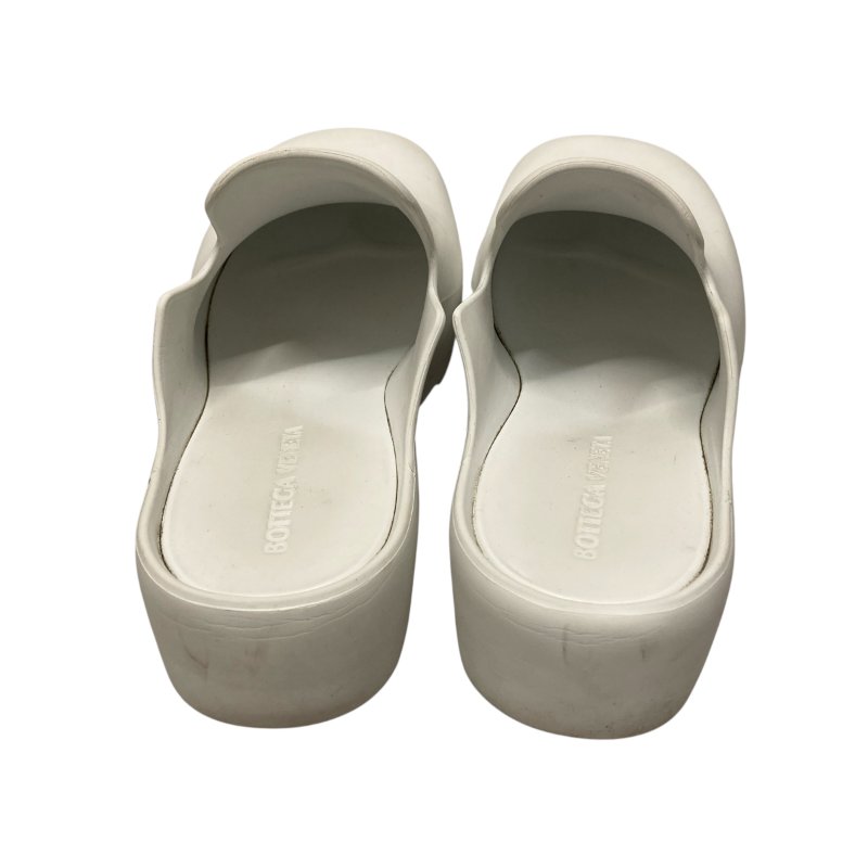 BOTTEGA VENETA 厚底矽膠拖鞋 白色 35號-3