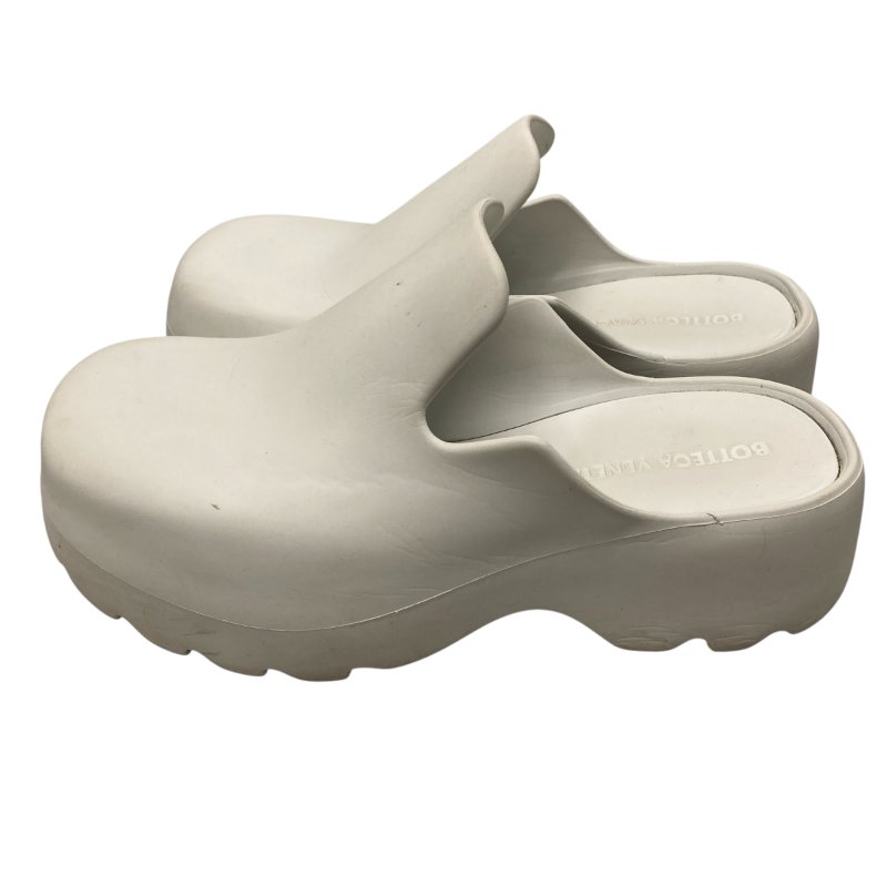 BOTTEGA VENETA 厚底矽膠拖鞋 白色 35號-5