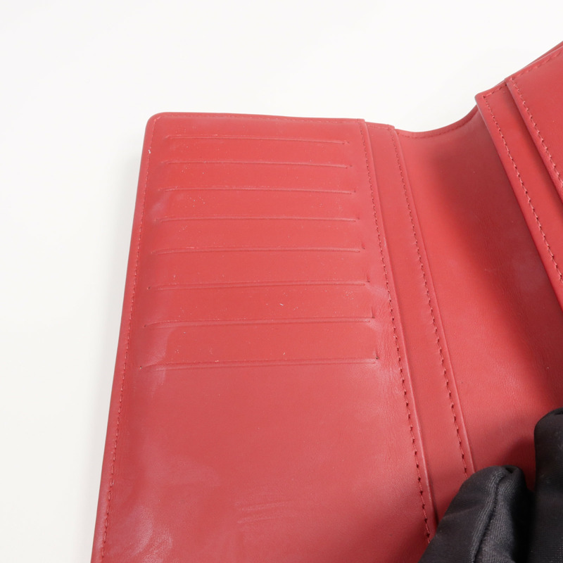 CHANEL 牛皮皮革Boy Long Wallet銀扣長錢包-8