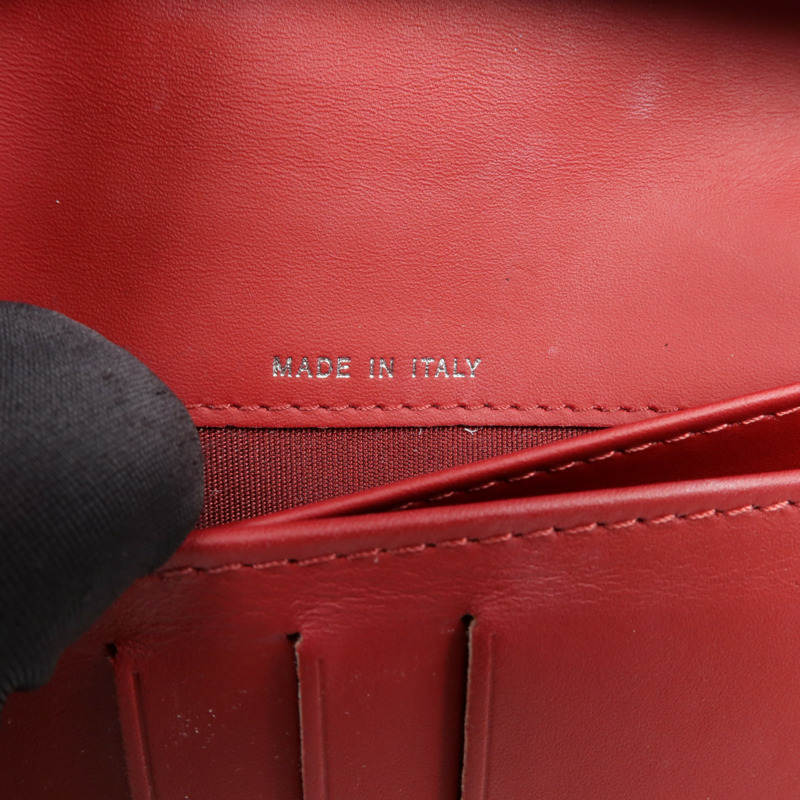 CHANEL 牛皮皮革Boy Long Wallet銀扣長錢包-11