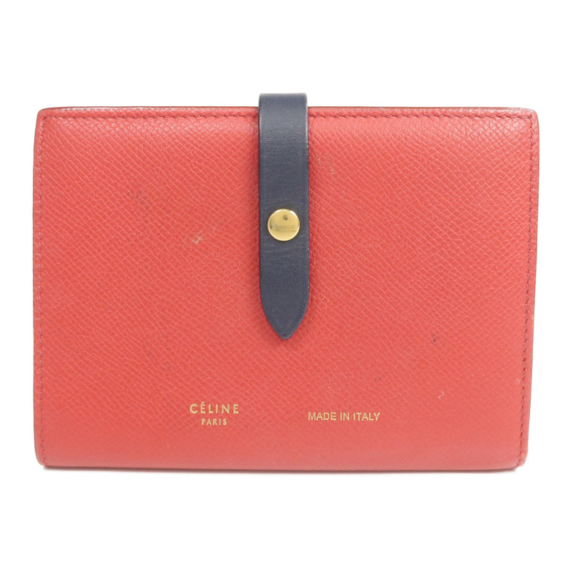 CELINE 牛皮皮革Wallet金扣錢包-0