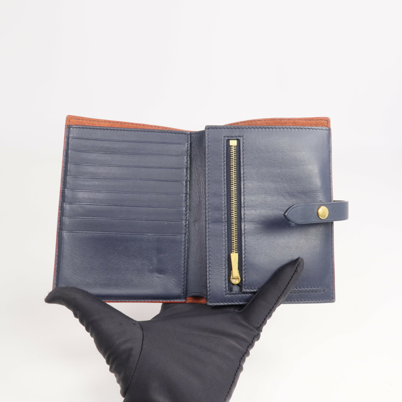 CELINE 牛皮皮革Wallet金扣錢包-6