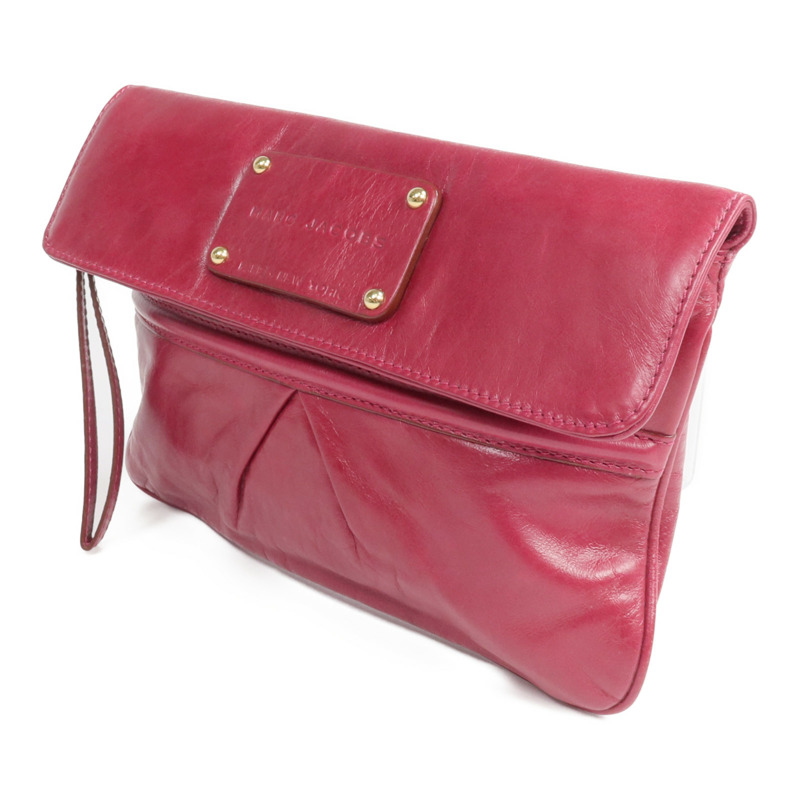 MARC JACOBS 牛皮皮革Pouch金扣手拿包-2