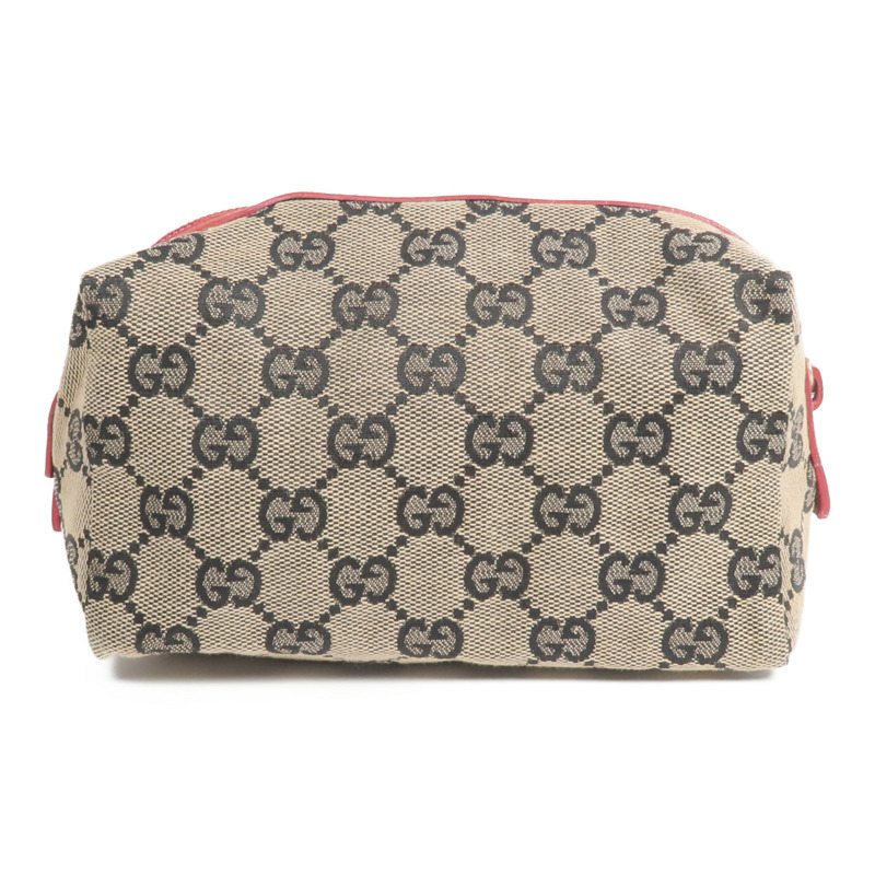 GUCCI 帆布Cosmetic Pouch金扣化妝袋-1
