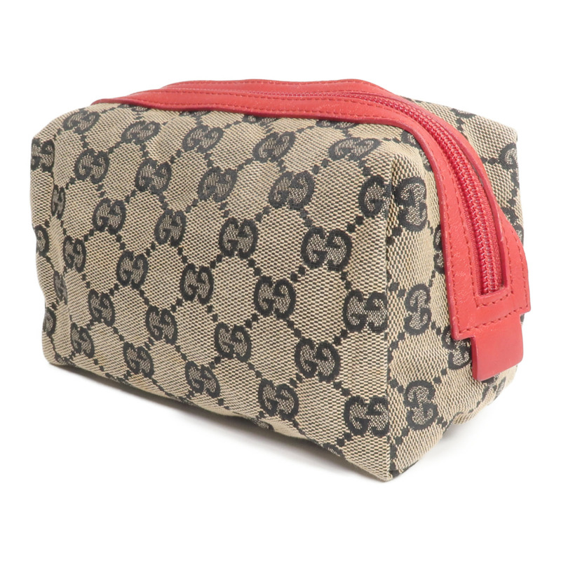 GUCCI 帆布Cosmetic Pouch金扣化妝袋-2