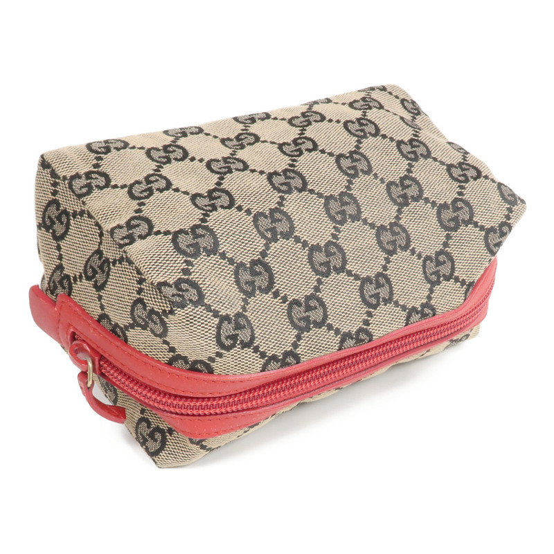 GUCCI 帆布Cosmetic Pouch金扣化妝袋-4