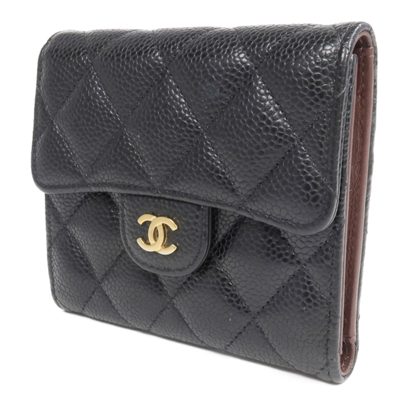 CHANEL 牛皮皮革Wallet金扣錢包-2