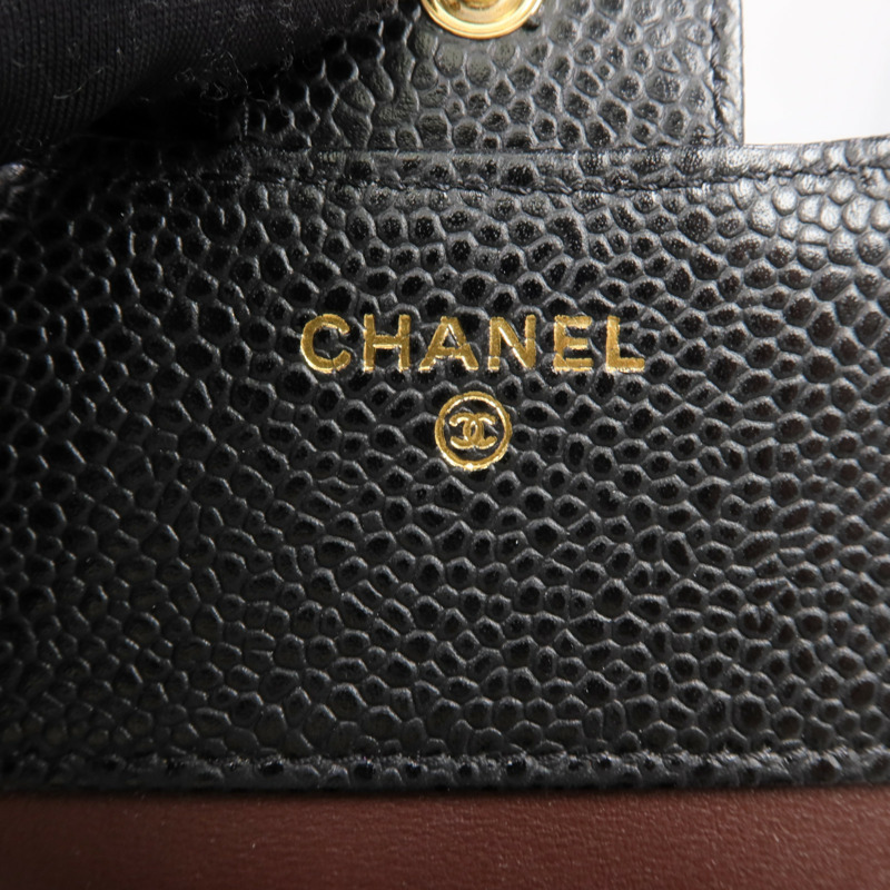 CHANEL 牛皮皮革Wallet金扣錢包-6