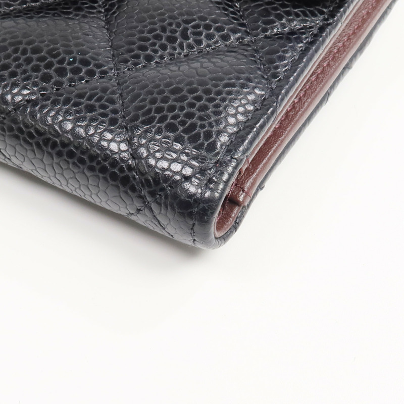 CHANEL 牛皮皮革Wallet金扣錢包-9