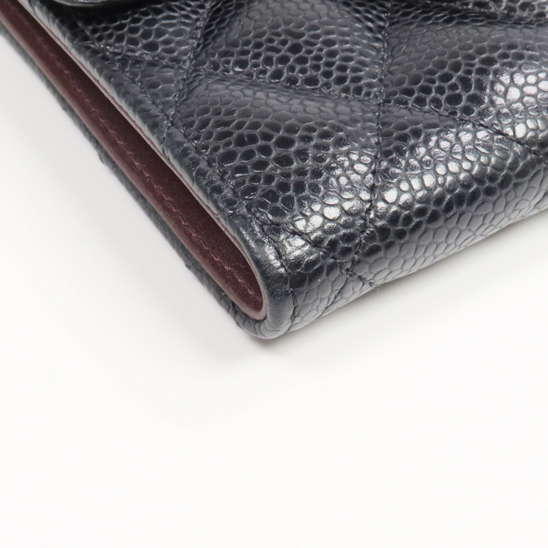 CHANEL 牛皮皮革Wallet金扣錢包-10