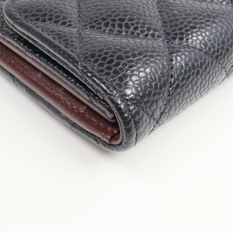 CHANEL 牛皮皮革Wallet金扣錢包-11